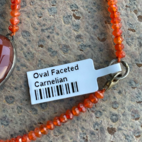 Elegant Faceted Carnelian Beaded Bracelet 7” - Picture 9 of 12